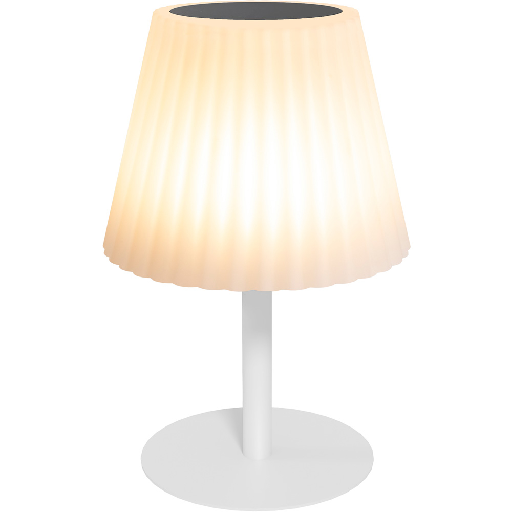 Outsunny Solar Brown Dimmable Table Lamp Image 1
