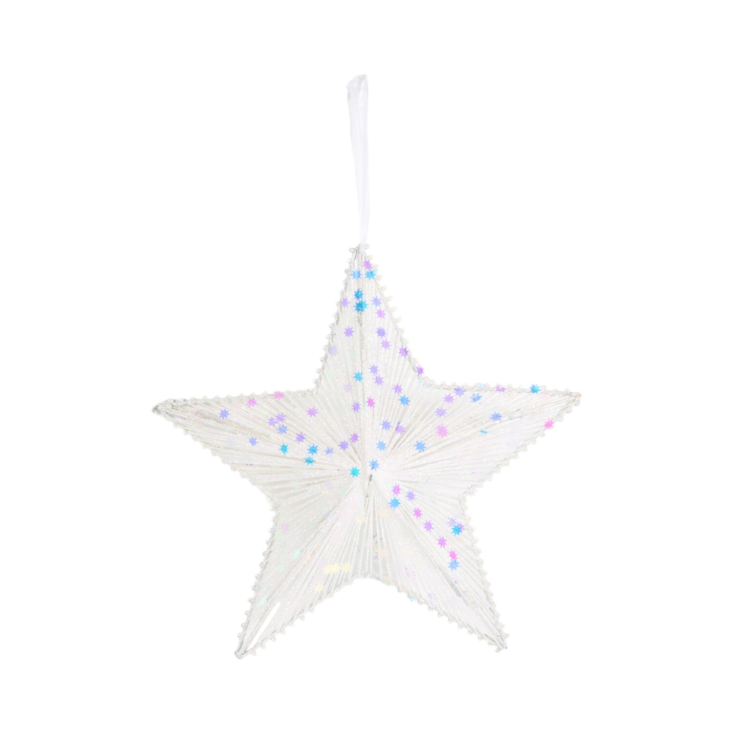 Sequin StarSilver and White Image 1