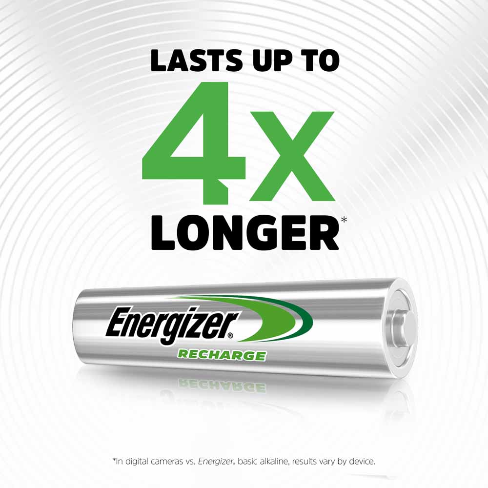 Energizer AAA 4 Pack 1.2V 700mAh NiMH Rechargeable Batteries Image 4