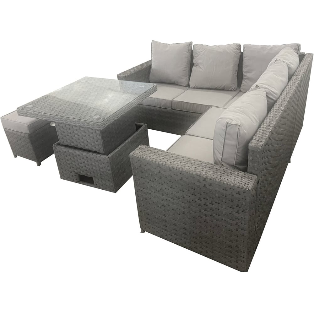 Carolina High Back Conversation Set - Grey / 4 Image 4