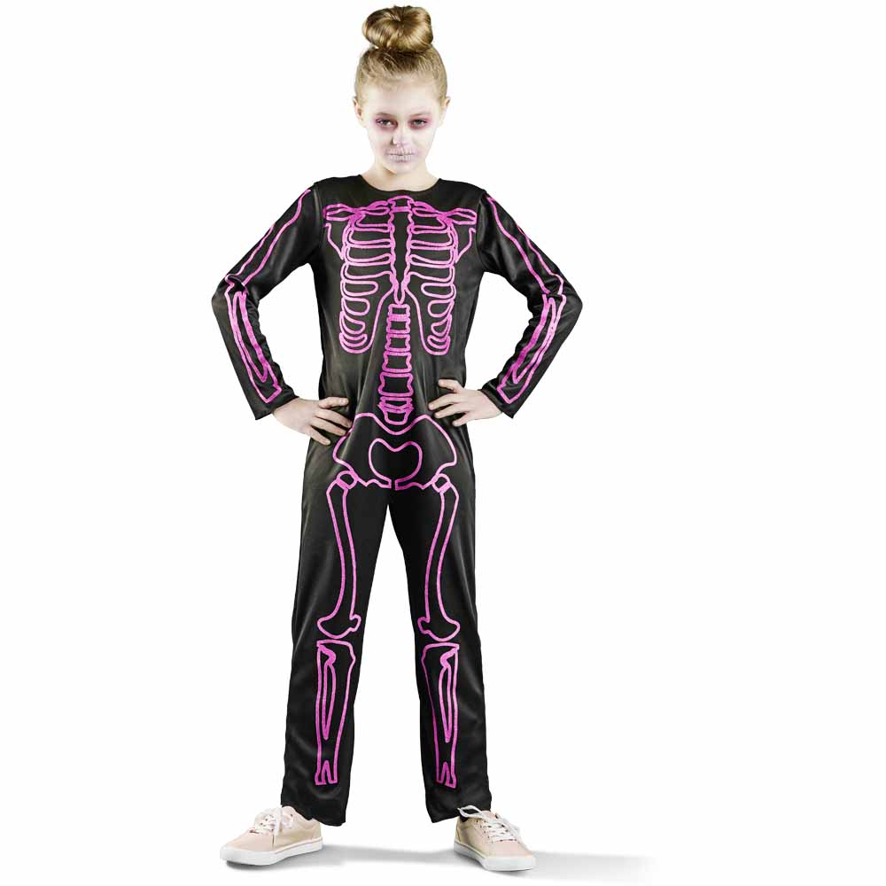 Wilko Halloween Glitter Skeleton Costume 9-10 Years Image 1