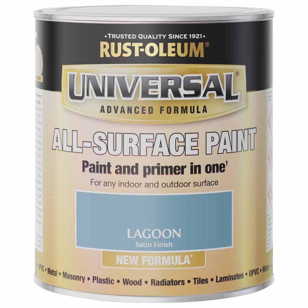 Rust-Oleum Universal Paint Satin Lagoon 750ml Image 2