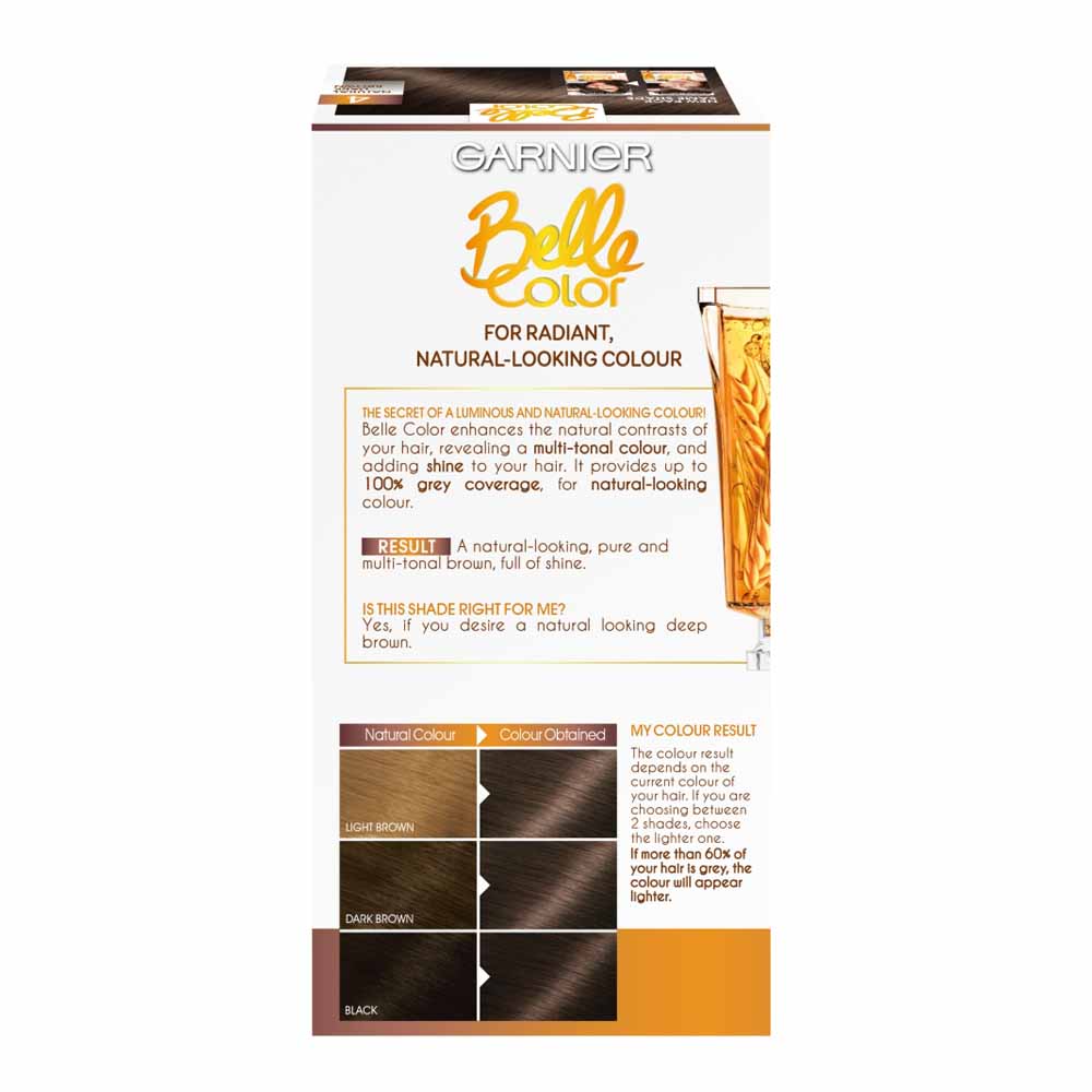 Garnier Belle Color 4 Natural Dark Brown Permanent Hair Dye Image 2