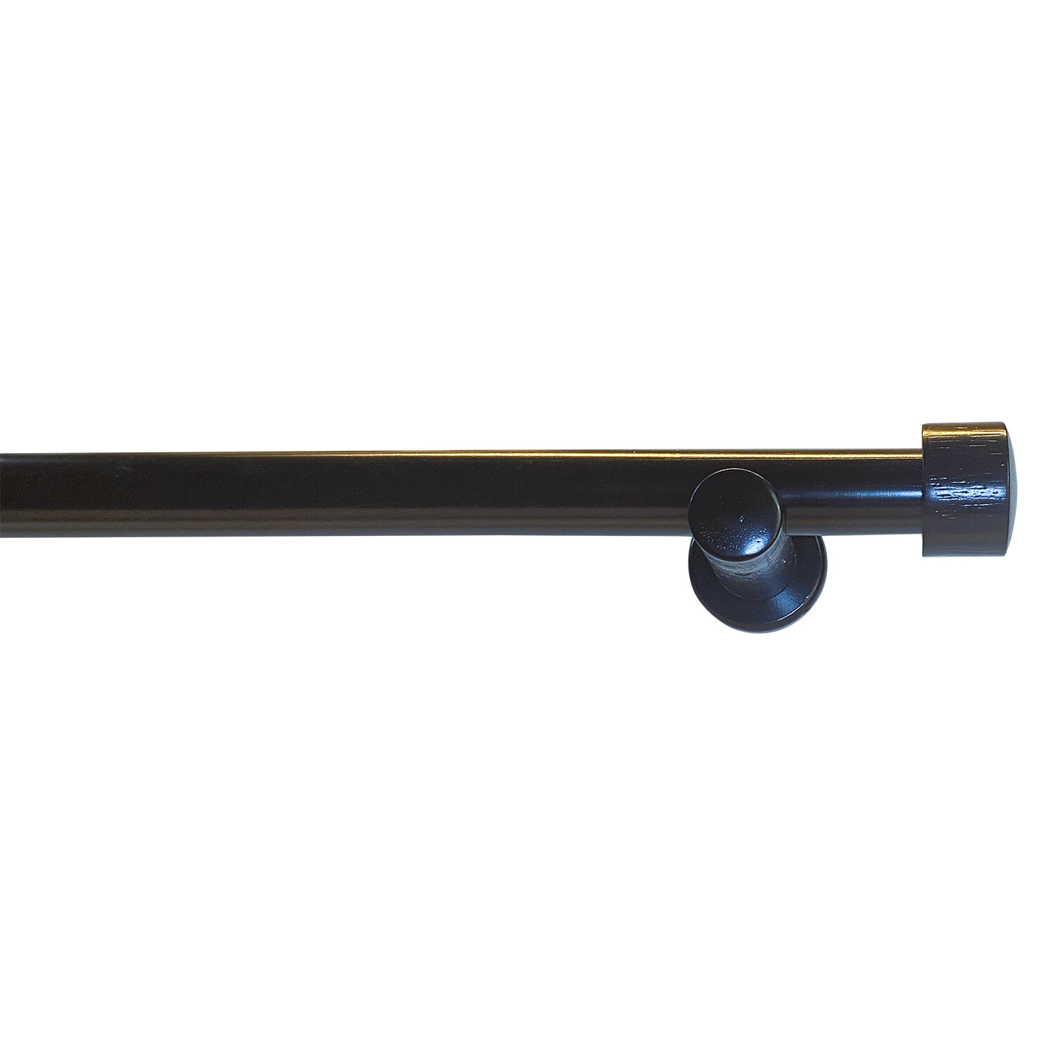 Genoa Curtain Pole - Black / 180cm Image