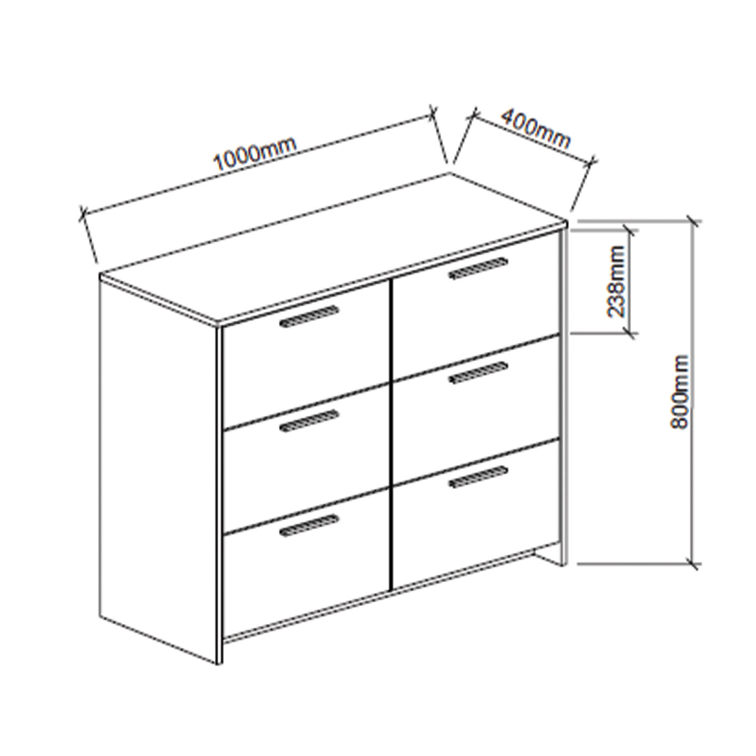 Hartley 6 Drawer Chest Image 4