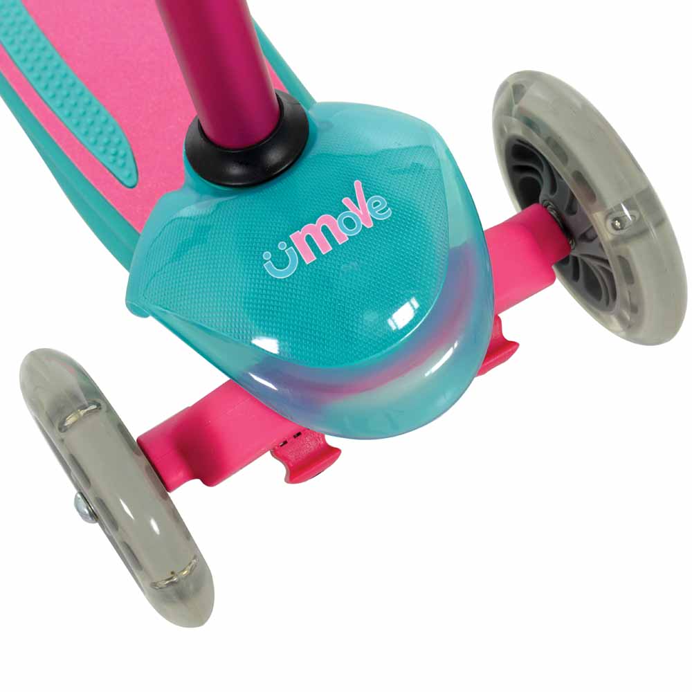 uMoVe Compact LED Scooter Pink and Teal Image 3