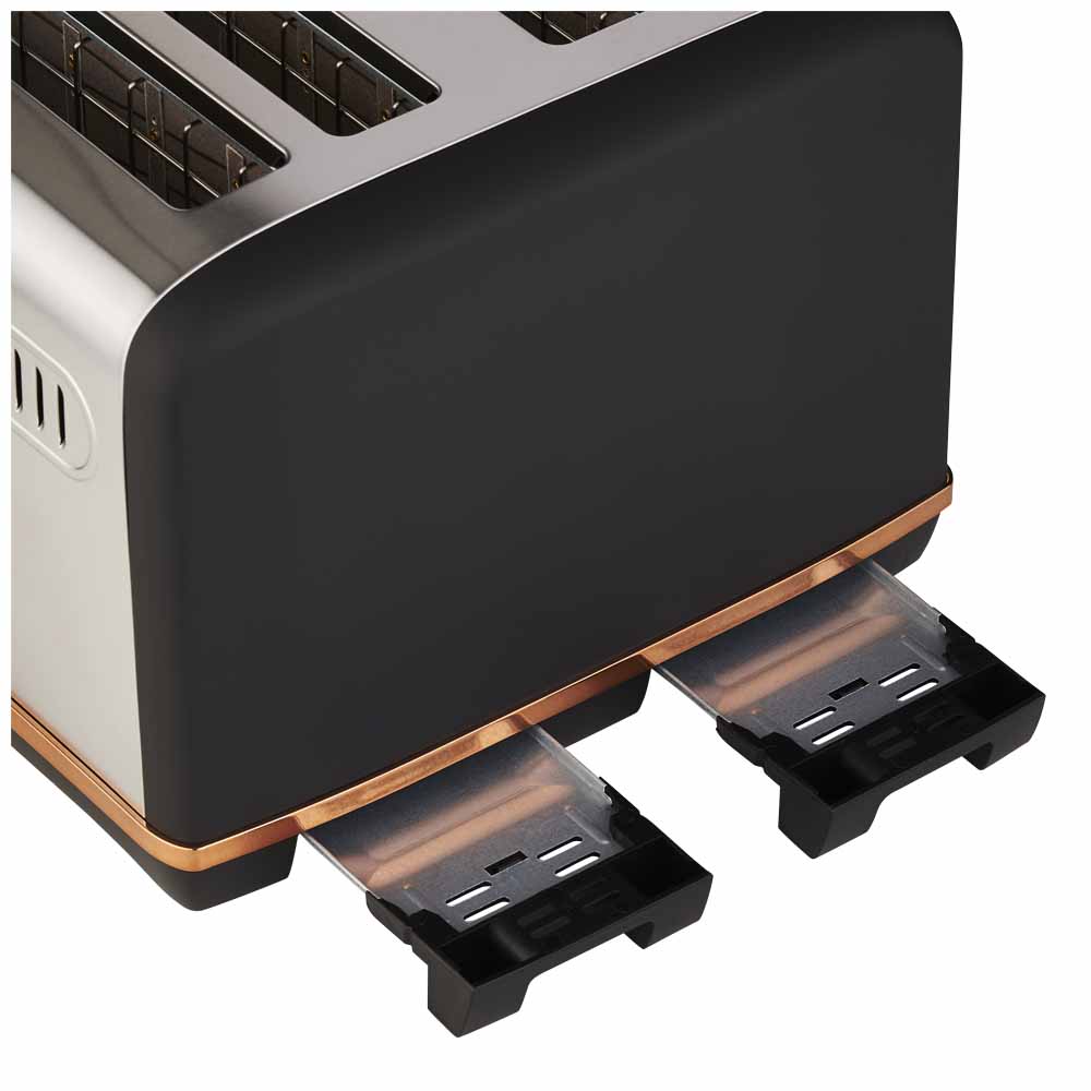 Wilko Black & Copper 4 Slice Toaster Image 3