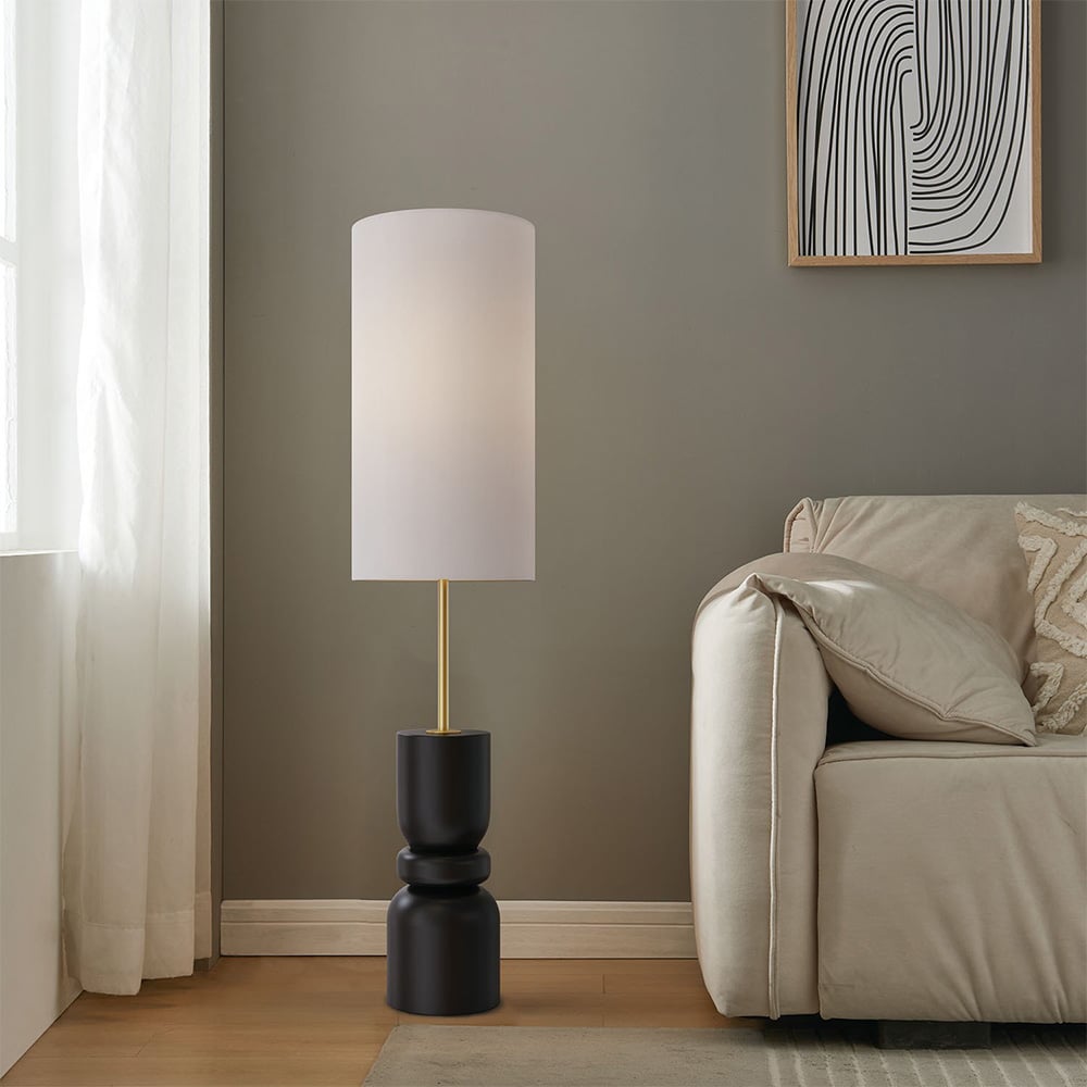 Ramona Floor Lamp - Black and Gold Image 2