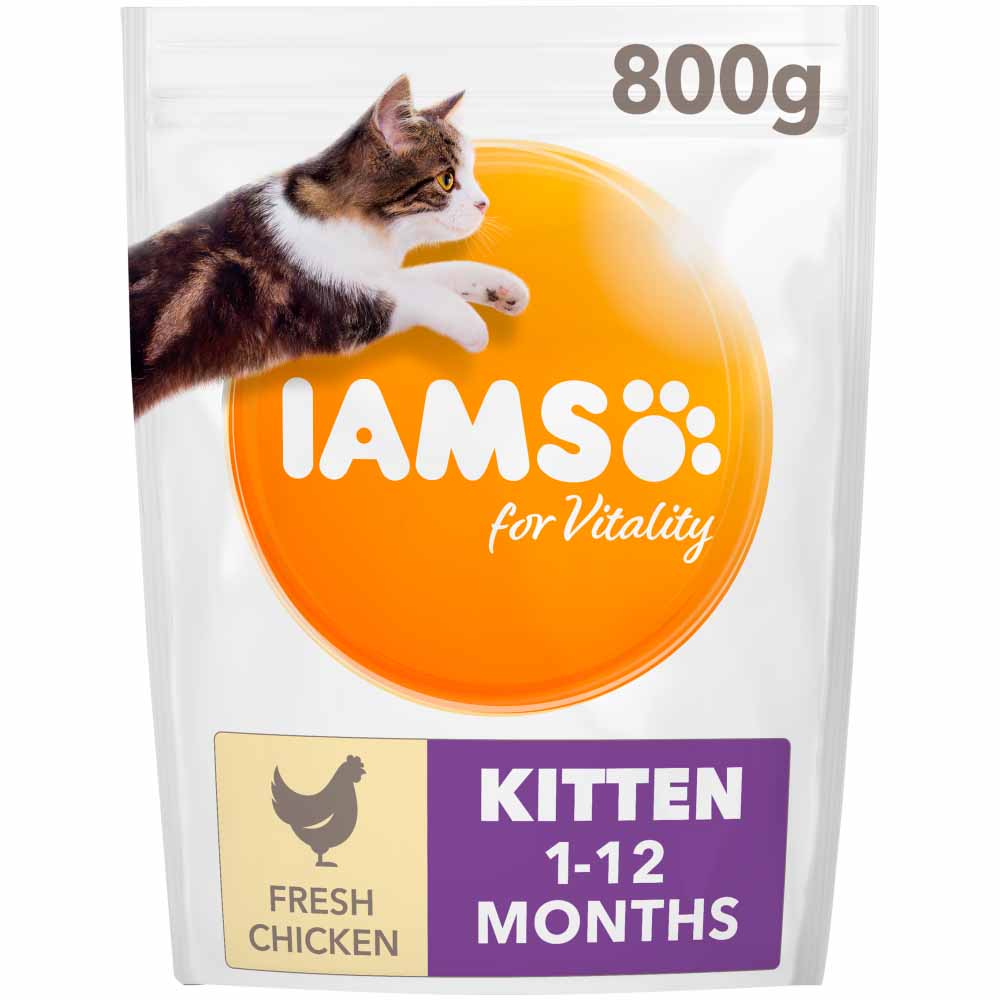 IAMS Vitality Kitten Food Chicken 800g Image 1
