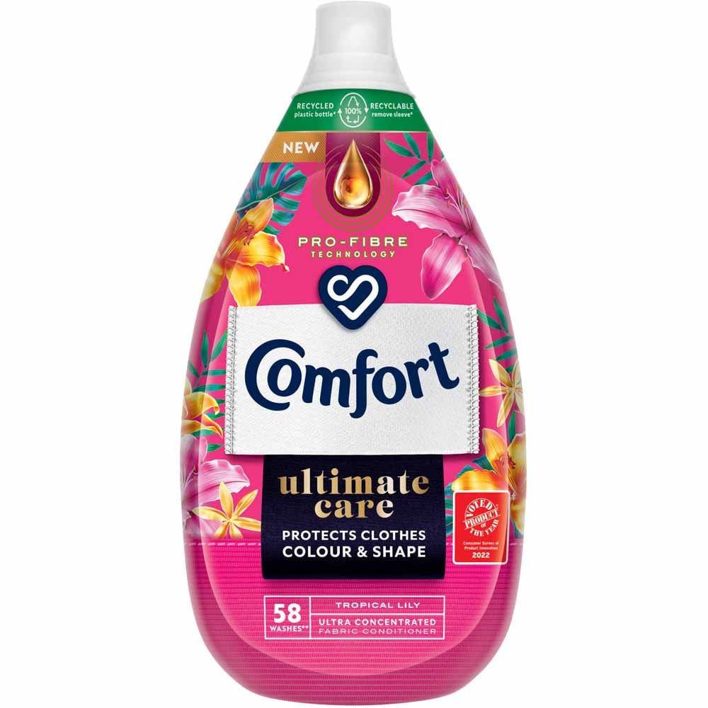Comfort Ultimate Care Tropical Lily Fabric Conditioner 58 Washes Case of 6 x 870ml Image 2