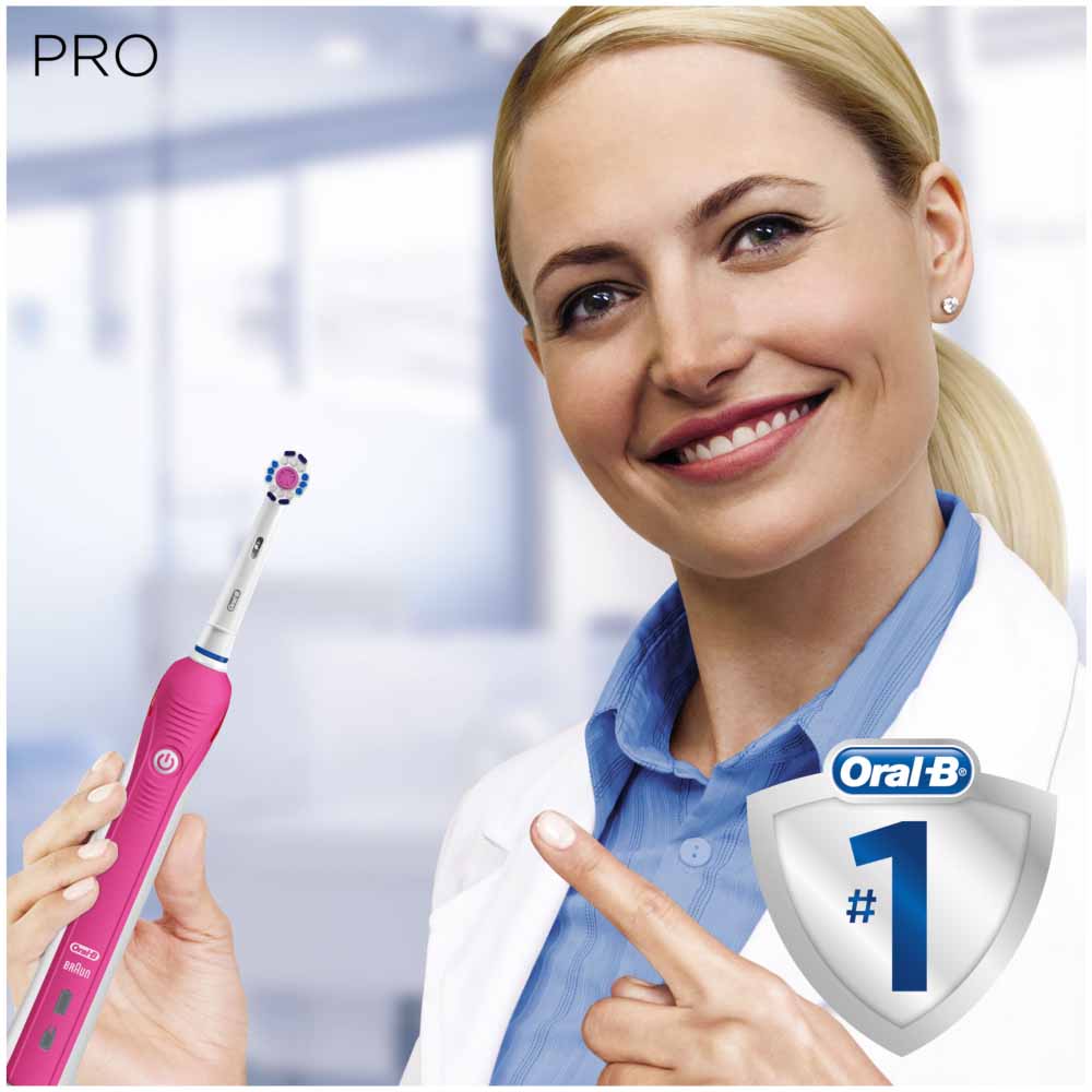 Oral-B Pro 2 2000 Electric Toothbrush Pink Image 6