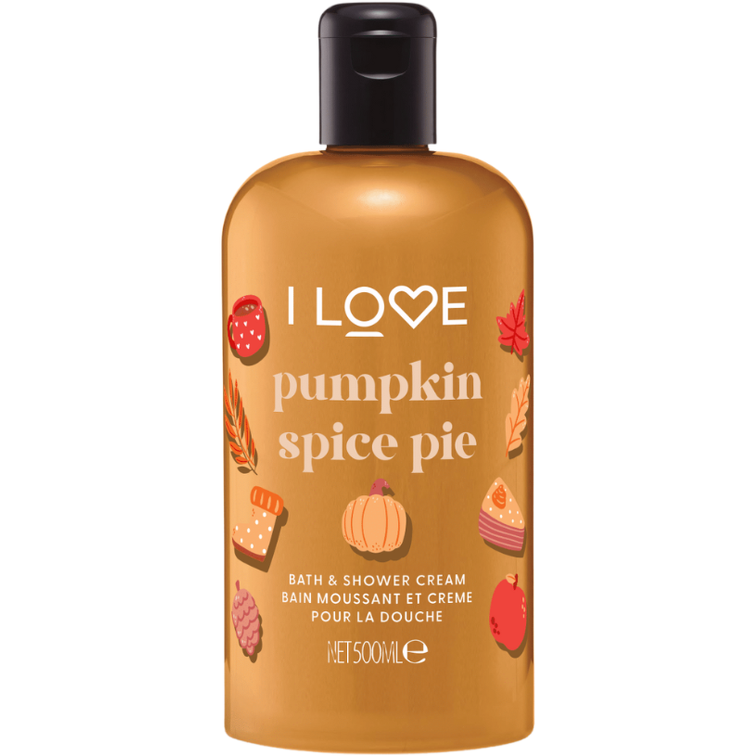 I Love Pumpkin Spice Pie Bath and Shower Cream - Gold Image
