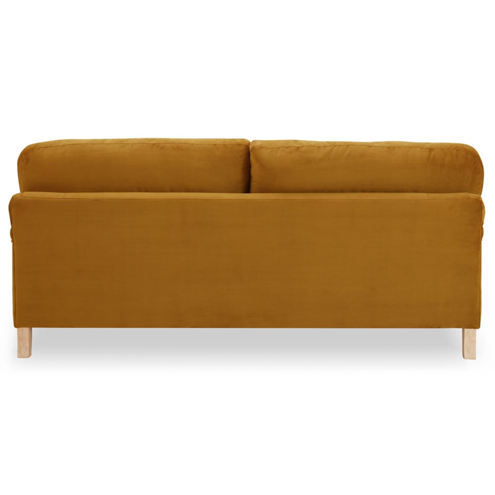 Home Detail Oxford 3 Seater Mustard Gold Velvet Sofa Image 5
