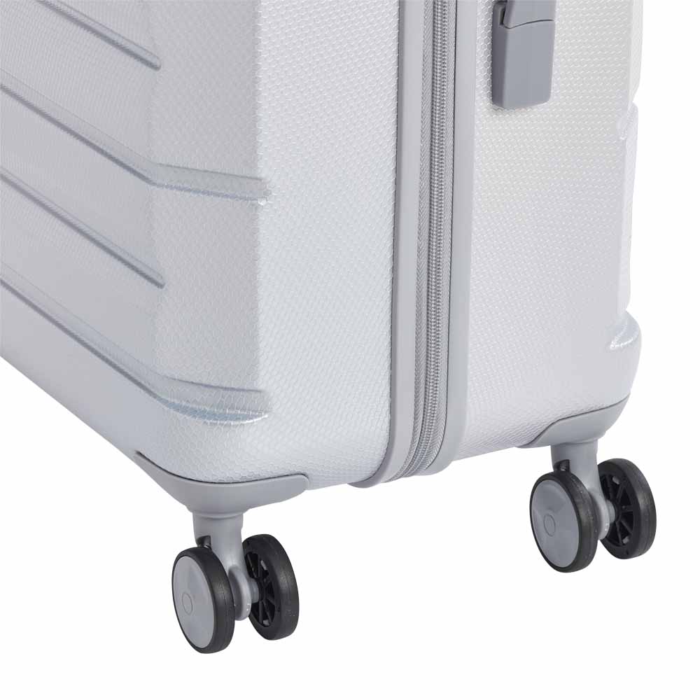 Wilko Hard Shell Suitcase Silver 25 inch Wilko