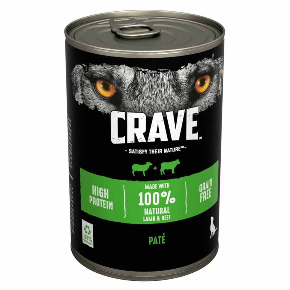 Crave Lamb and Beef in Loaf Adult Wet Dog Food Can 400g Image 3