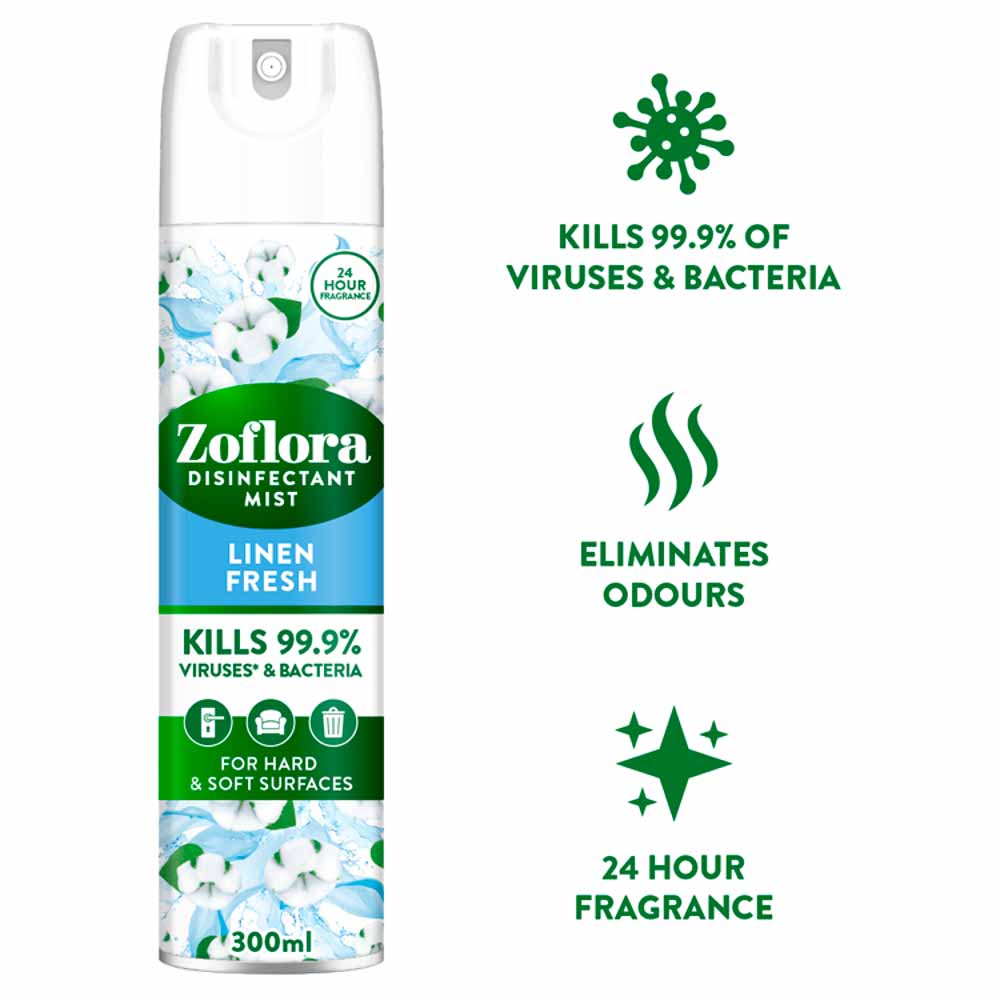 Zoflora Linen Fresh Disinfectant Mist 300ml Image 2