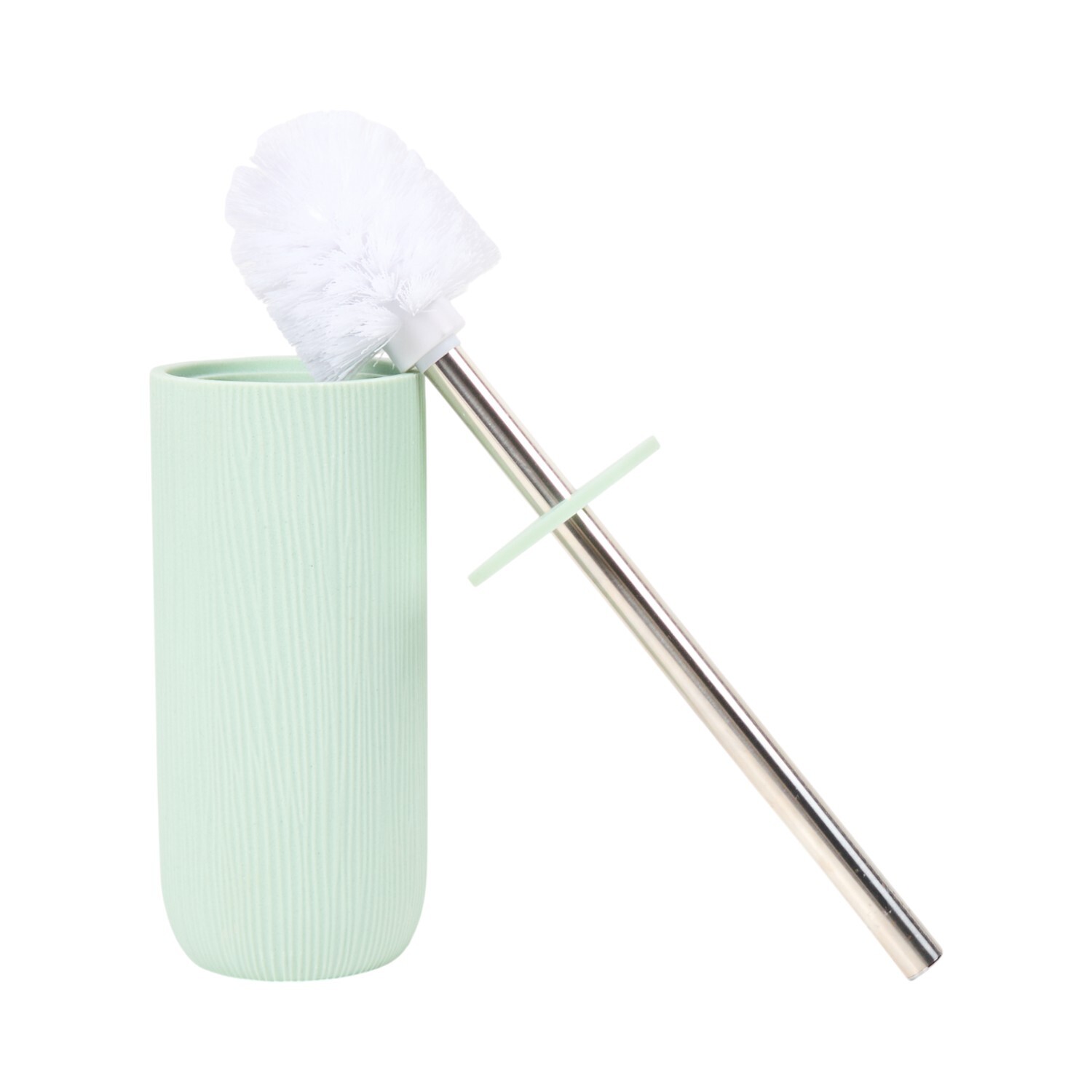 Ribbed Wave Toilet Brush Holder Sage Green Image 4