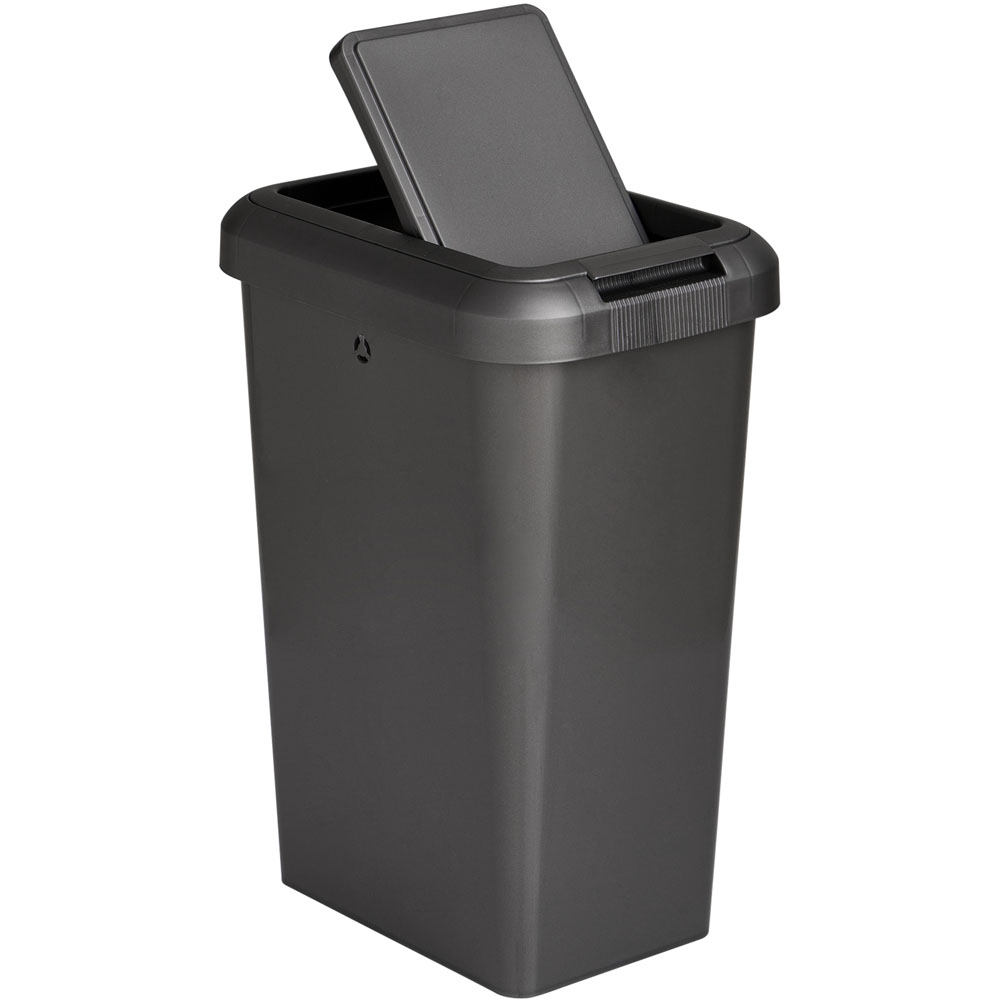 Wilko Silver Swing and Lift Recycling Bin 25L Wilko