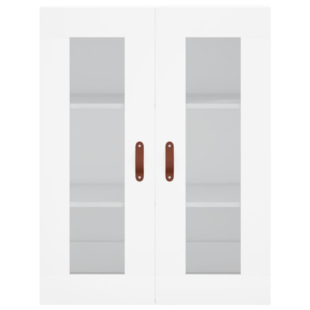 vidaXL 2 Glass Door 3 Shelf White Highboard Image 6