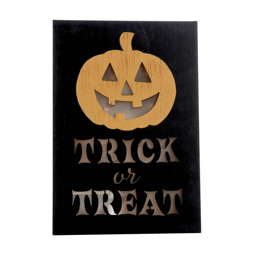 Wilko Trick or Treat Battery Operated Sign Image 1