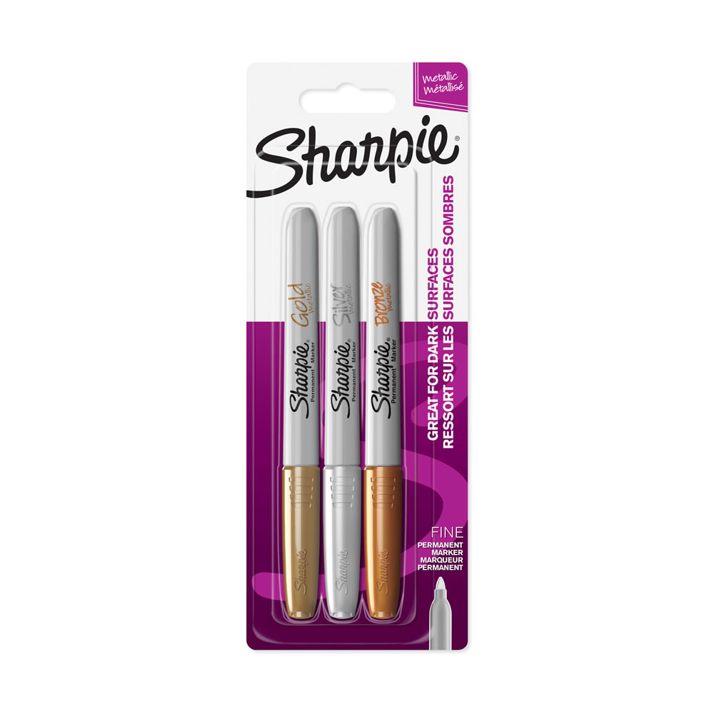 Sharpie Metallic Permanent Marker 3 pack Image