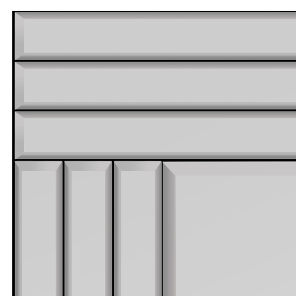 Oakley Triple Edge Bevelled All Glass Mirror 90 x 60cm Image 5