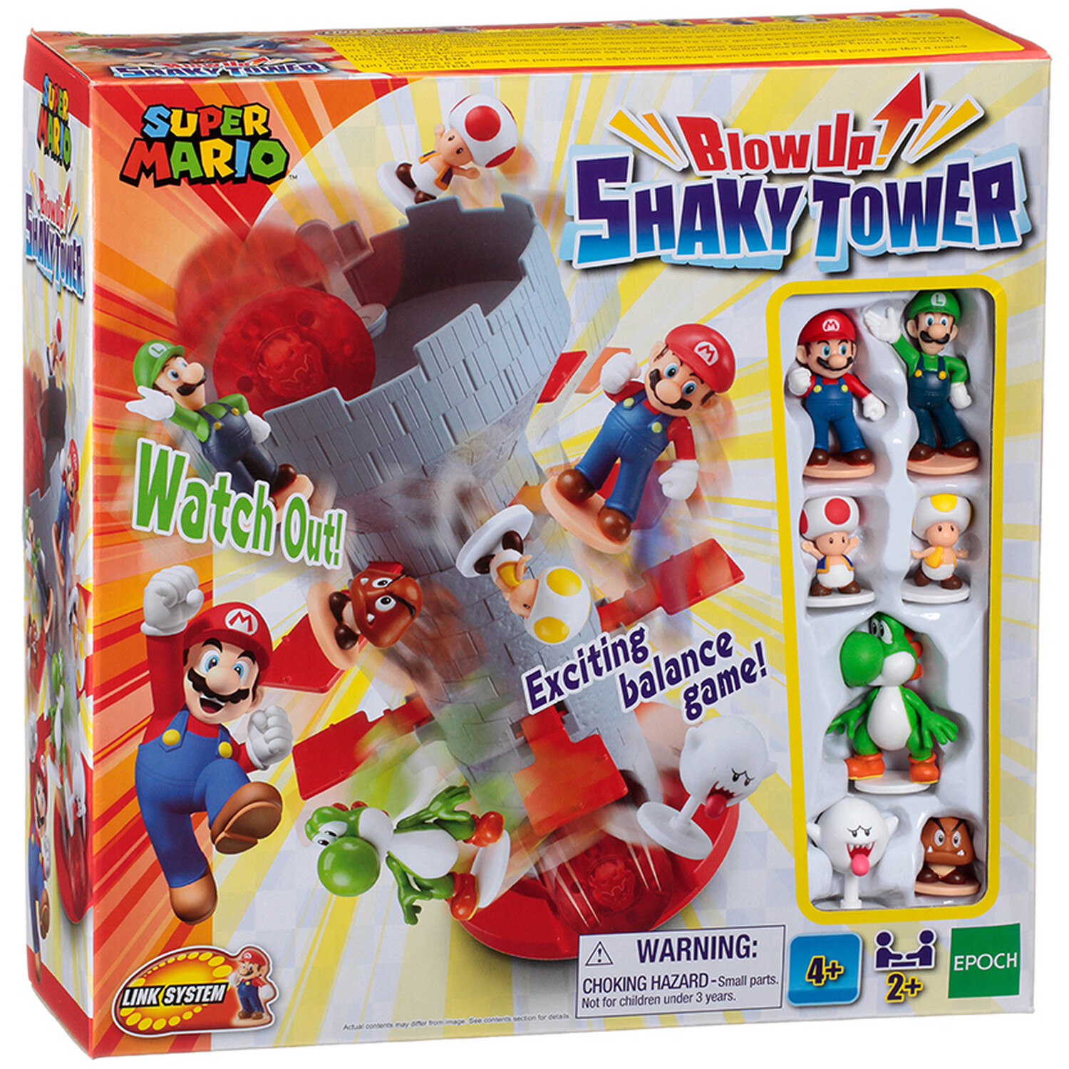 Epoch Games Super Mario Yellow Blow Up Shaky Tower Image 1