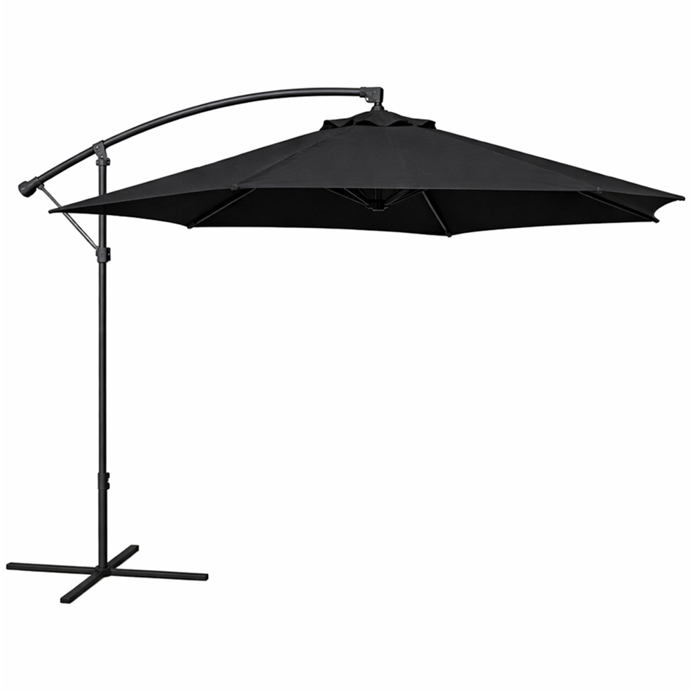 Jack Stonehouse Black Crank Banana Hanging Parasol 3m Image 1