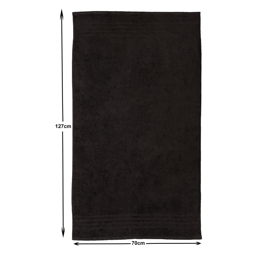 Wilko Black Bath Towel Image 3