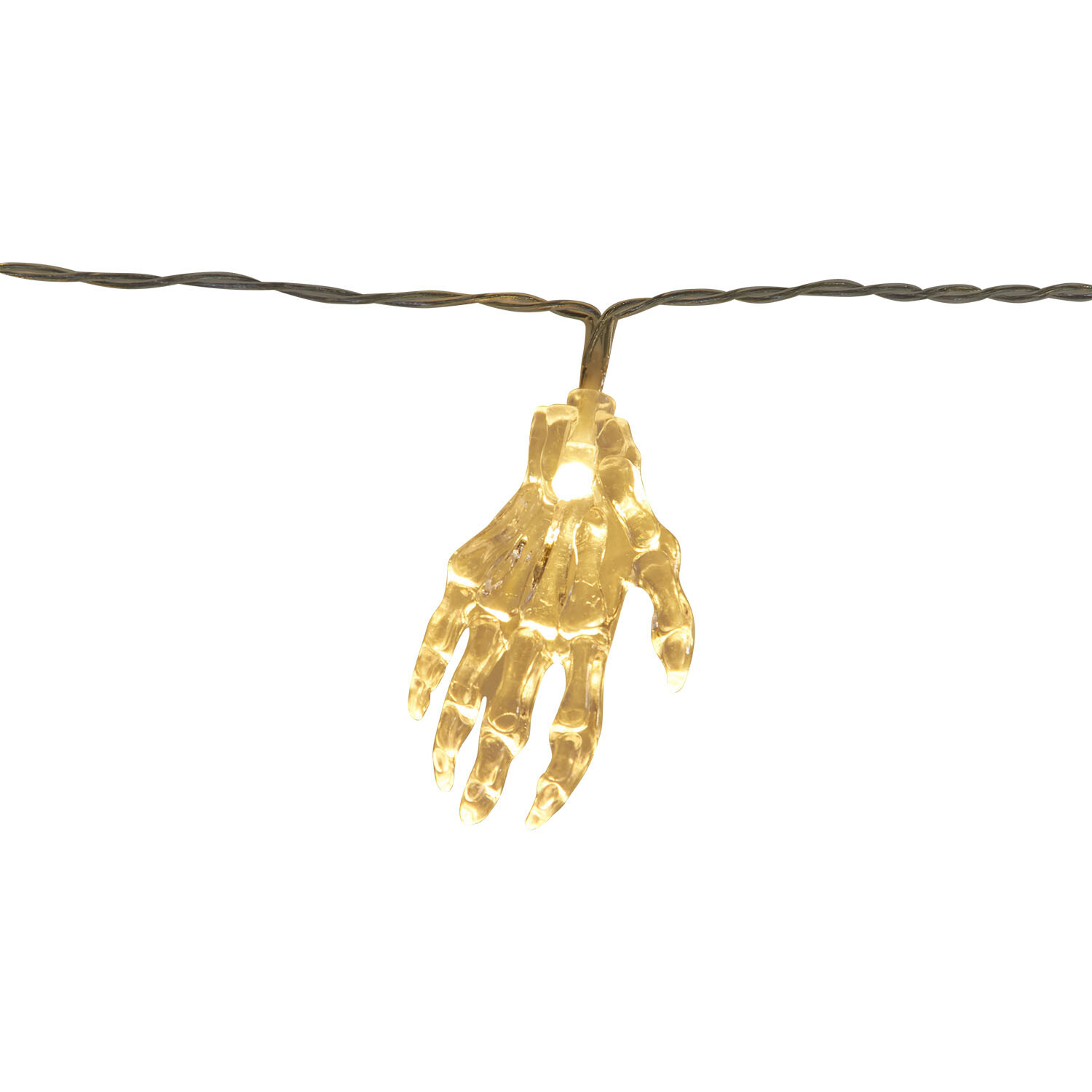 20 LED Skeleton Hand Colour Changing String Light Clear Image 5