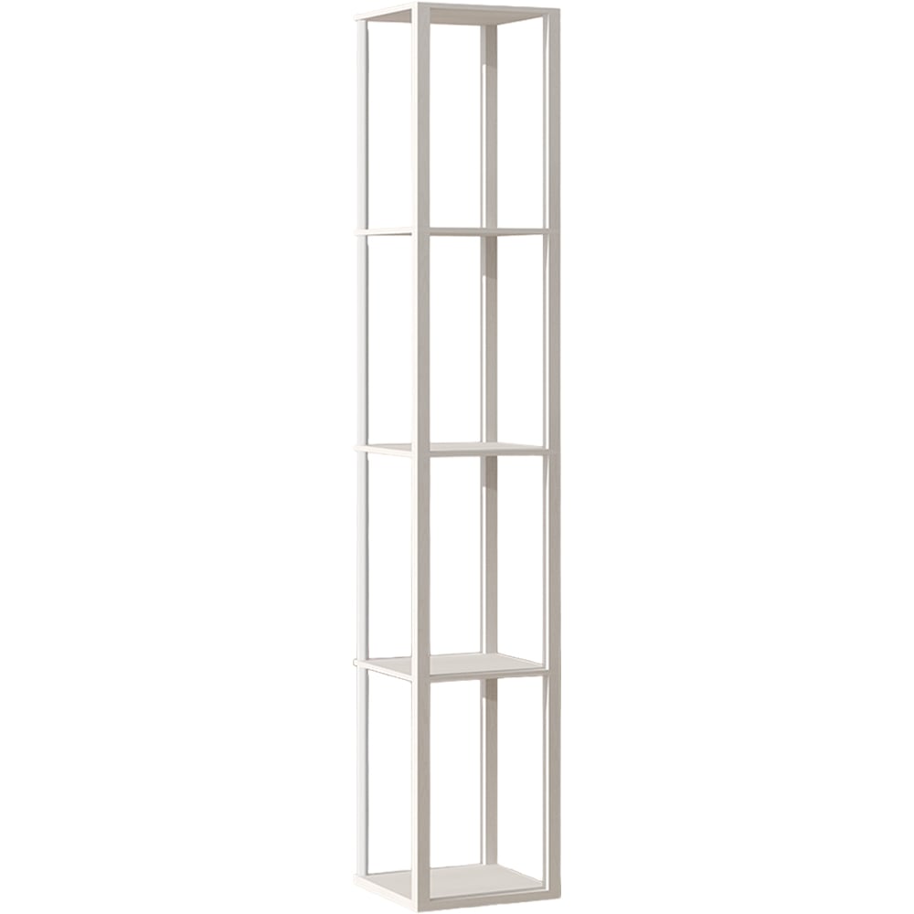 HOMCOM 4 Shelf White RGB LED Floor Lamp with Remote Image 1