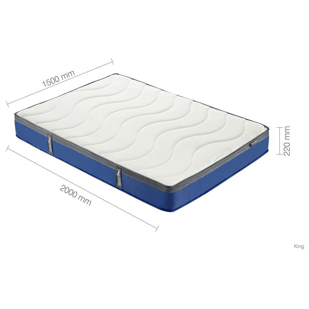 SleepSoul Nebula King Size White 600 Pocket Sprung Foam Mattress Image 9