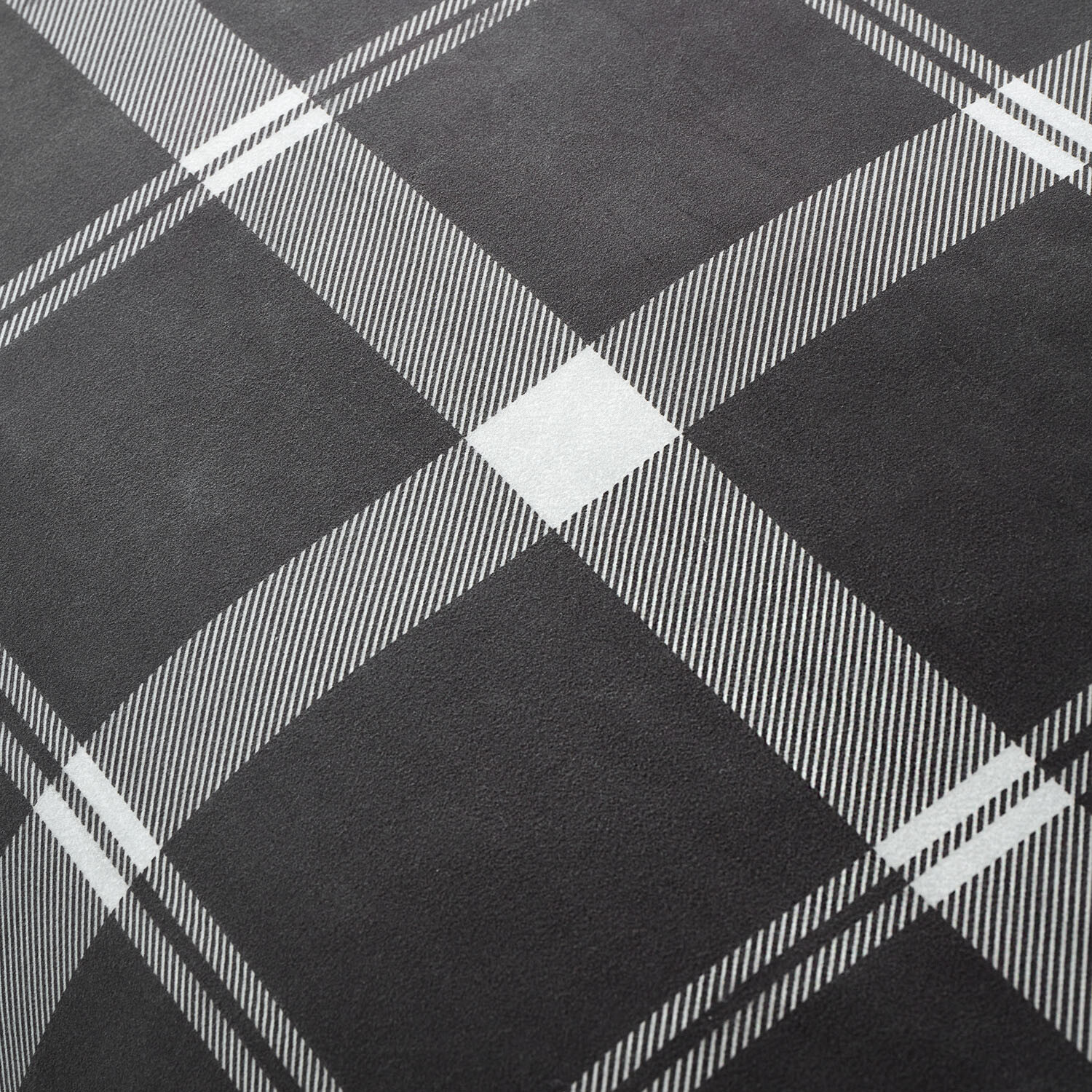 Brodie Check Duvet Set - Black and White / Single Image 4