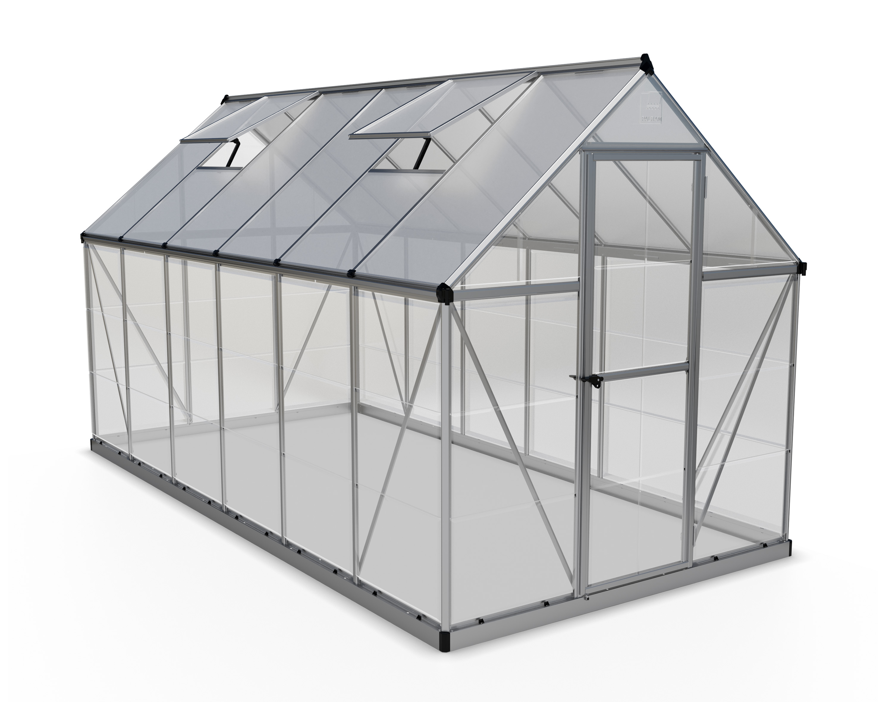 Palram Hybrid Silver 6 x 12ft Greenhouse Image 1