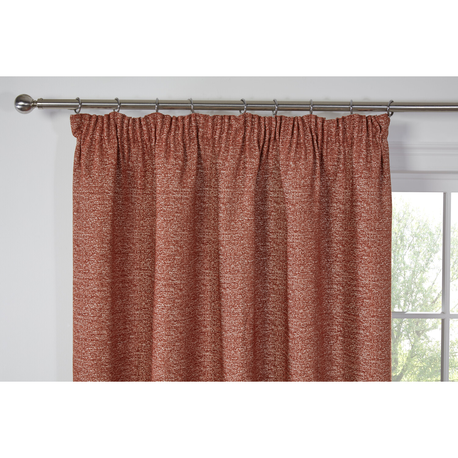Montreal Chenille Taped Curtain  - Rust / 168cm / 137cm Image 3