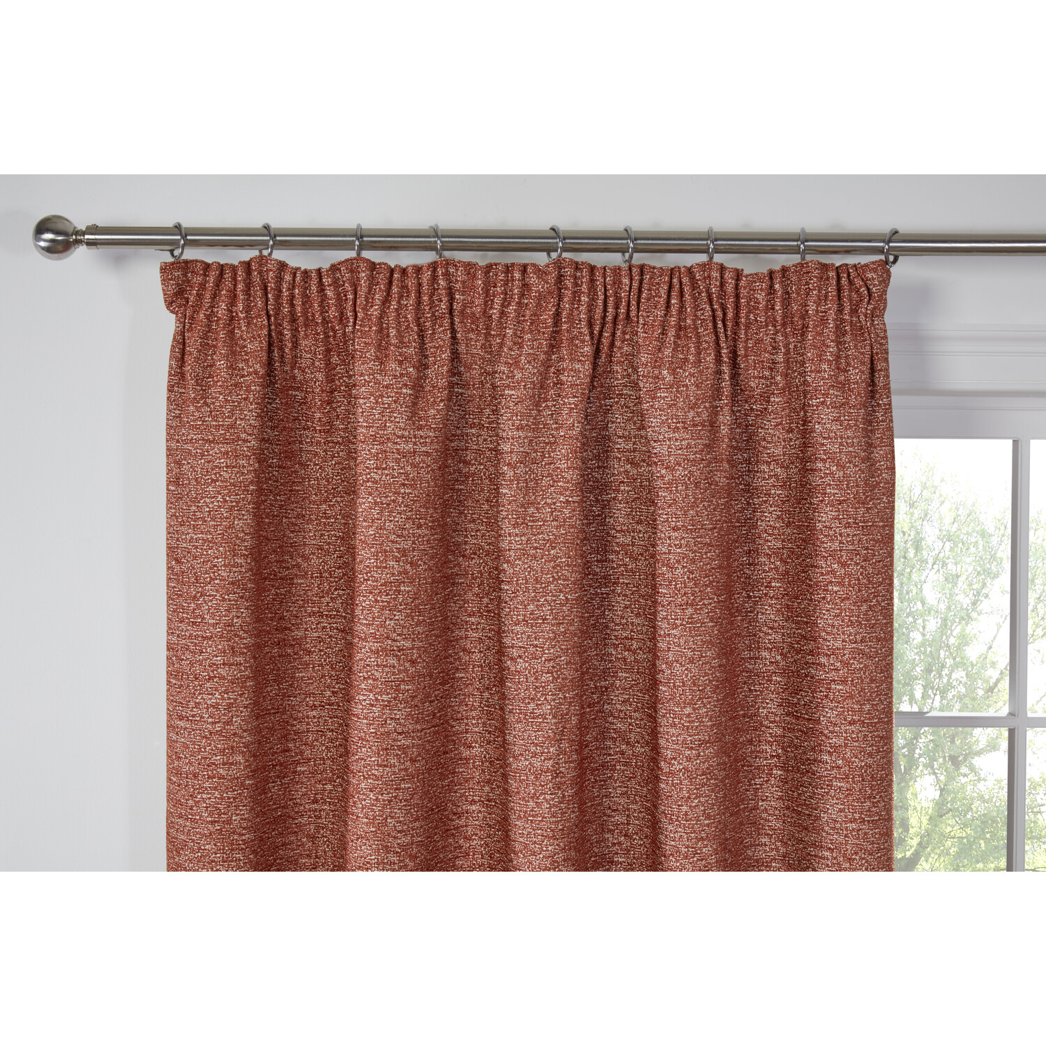 Divante Montreal Chenille Taped Curtain  - Rust / 168cm / 137cm Image 3