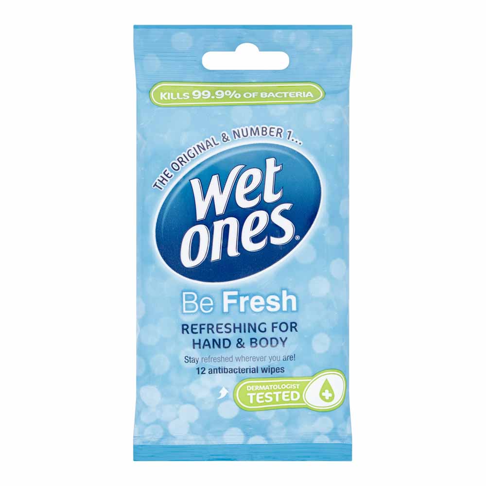 Wet Ones Be Fresh Antibacterial Wipes 12 pack Image