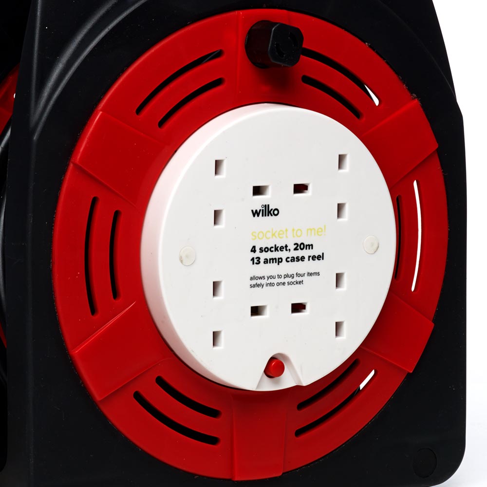 Wilko 13amp 20m 4 Socket Case Reel Image 5