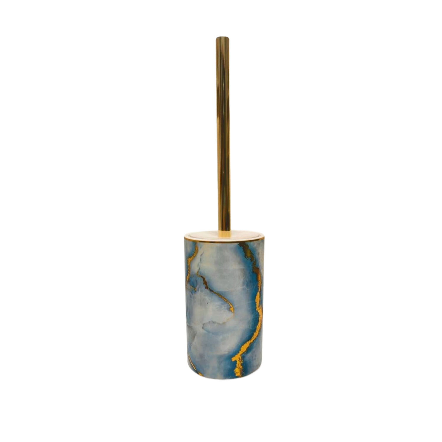 Ocean Marble Toilet Brush Holder Blue Image