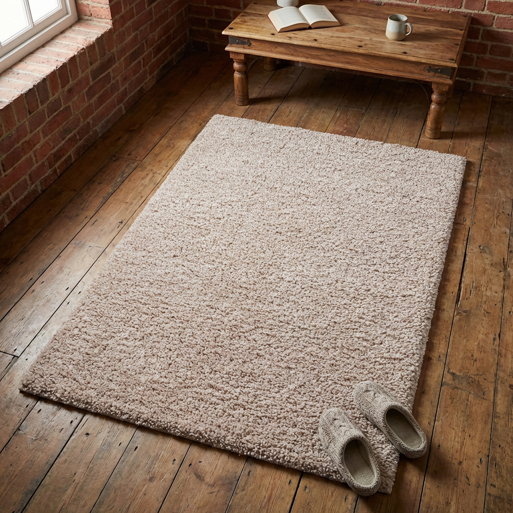 Kingston Textured Rug  - Champagne / 100cm Image 9