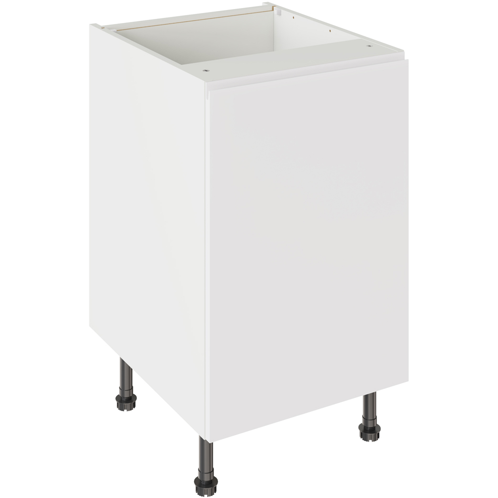 Kitchen Kit J-Pull Gloss White Base Kitchen Cabinet Flatpack 500mm Image 1