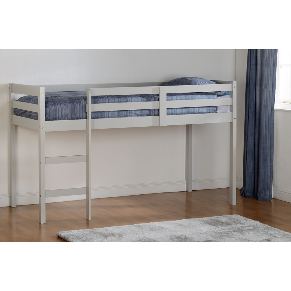 PANAMA GREY 3/' SINGLE MID SLEEPER BED FRAME *FREE NEXT DAY DELIVERY*