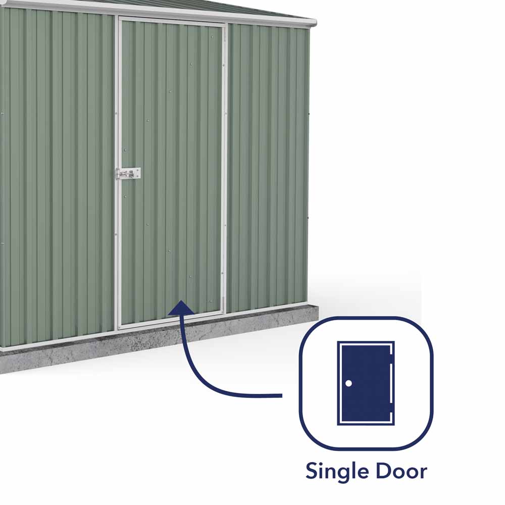 Mercia 5 x 5ft Absco Space Saver Pent Metal Garden Shed Image 7