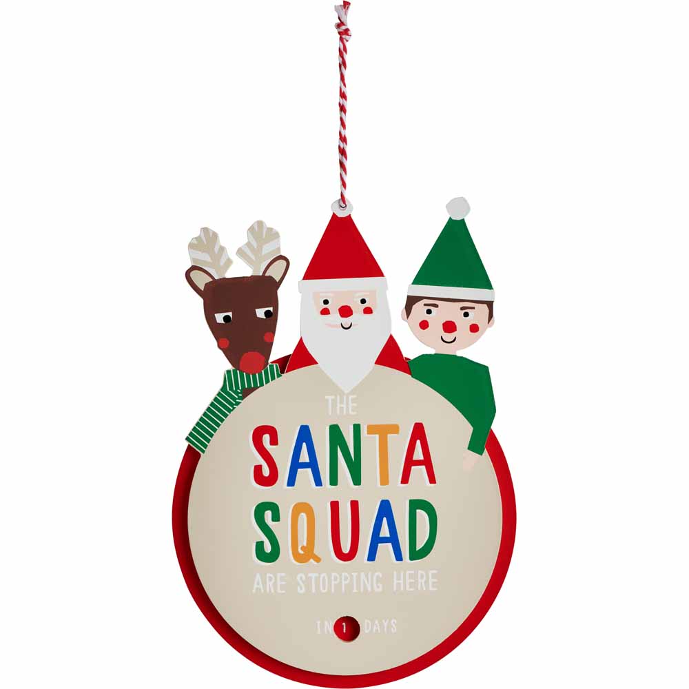 Wilko Merry Santa Squad Countdown Sign Image 1
