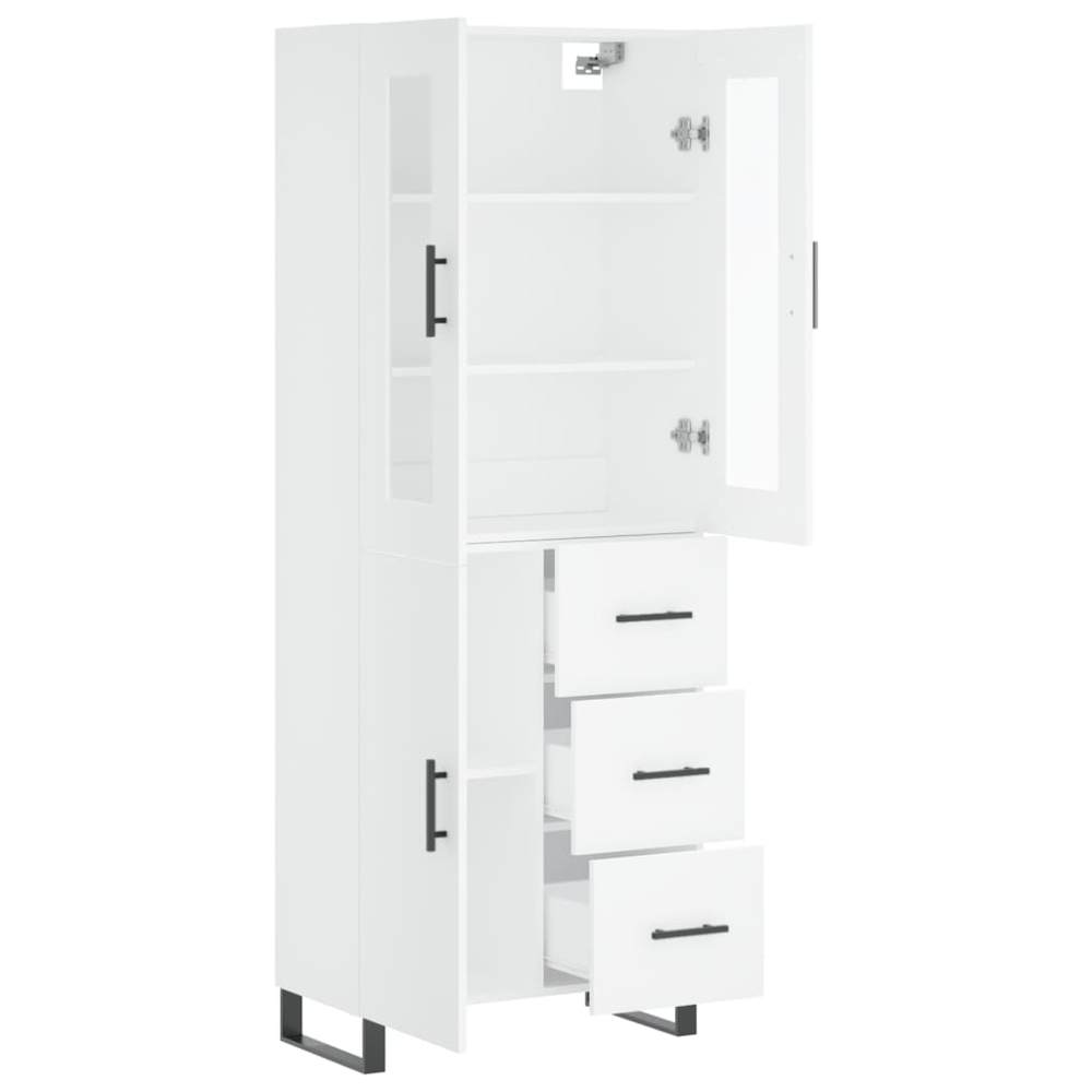 vidaXL 3 Door 3 Drawer White Highboard Image 4