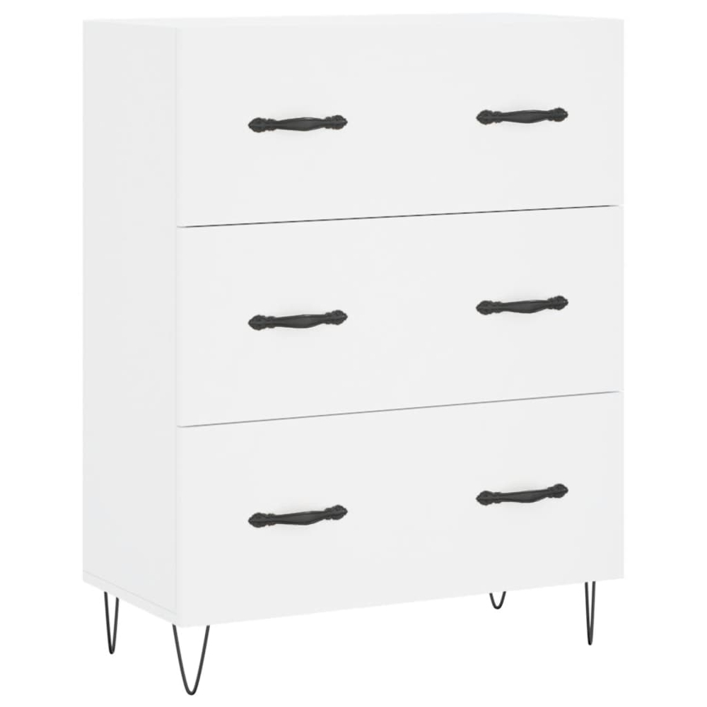 vidaXL 2 Door 3 Drawer White Highboard Image 7