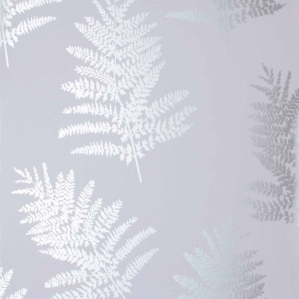 Arthouse Opera Fern Trees Silver Metallic Wallpaper | Wilko