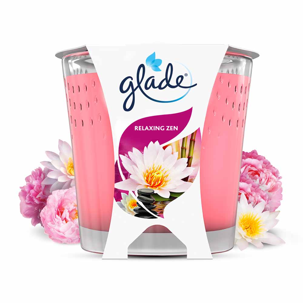 Glade Candle Relaxing Zen Air Freshener 129g Image 1