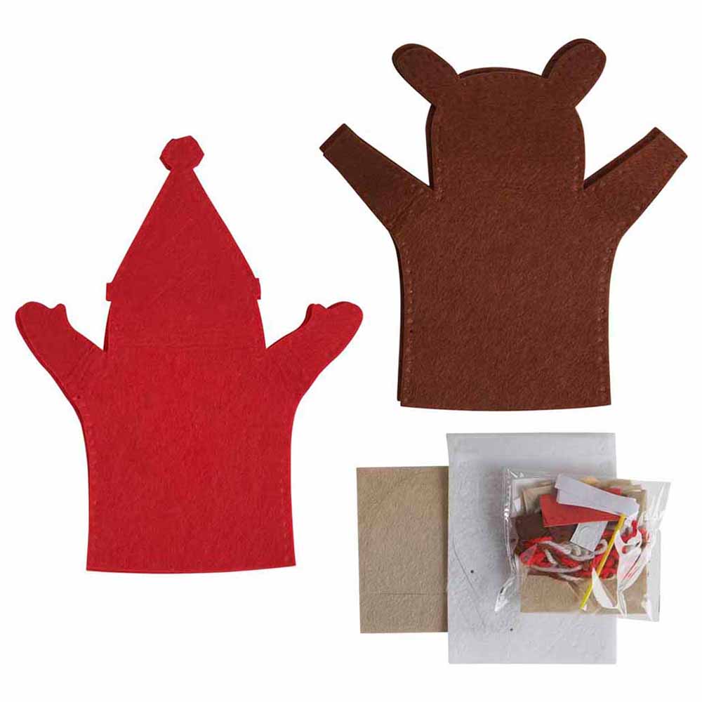 Wilko Make Your Own Christmas Hand Puppets 2pk Image 2