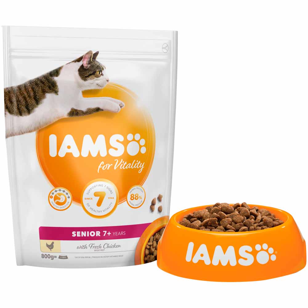 IAMS Vitality Senior Cat Food Chicken 800g Image 3